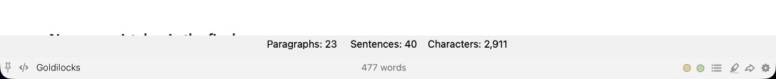 Readability stats bar